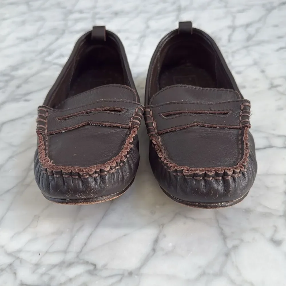Janie & Jack Leather Penny Loafers Sz 13